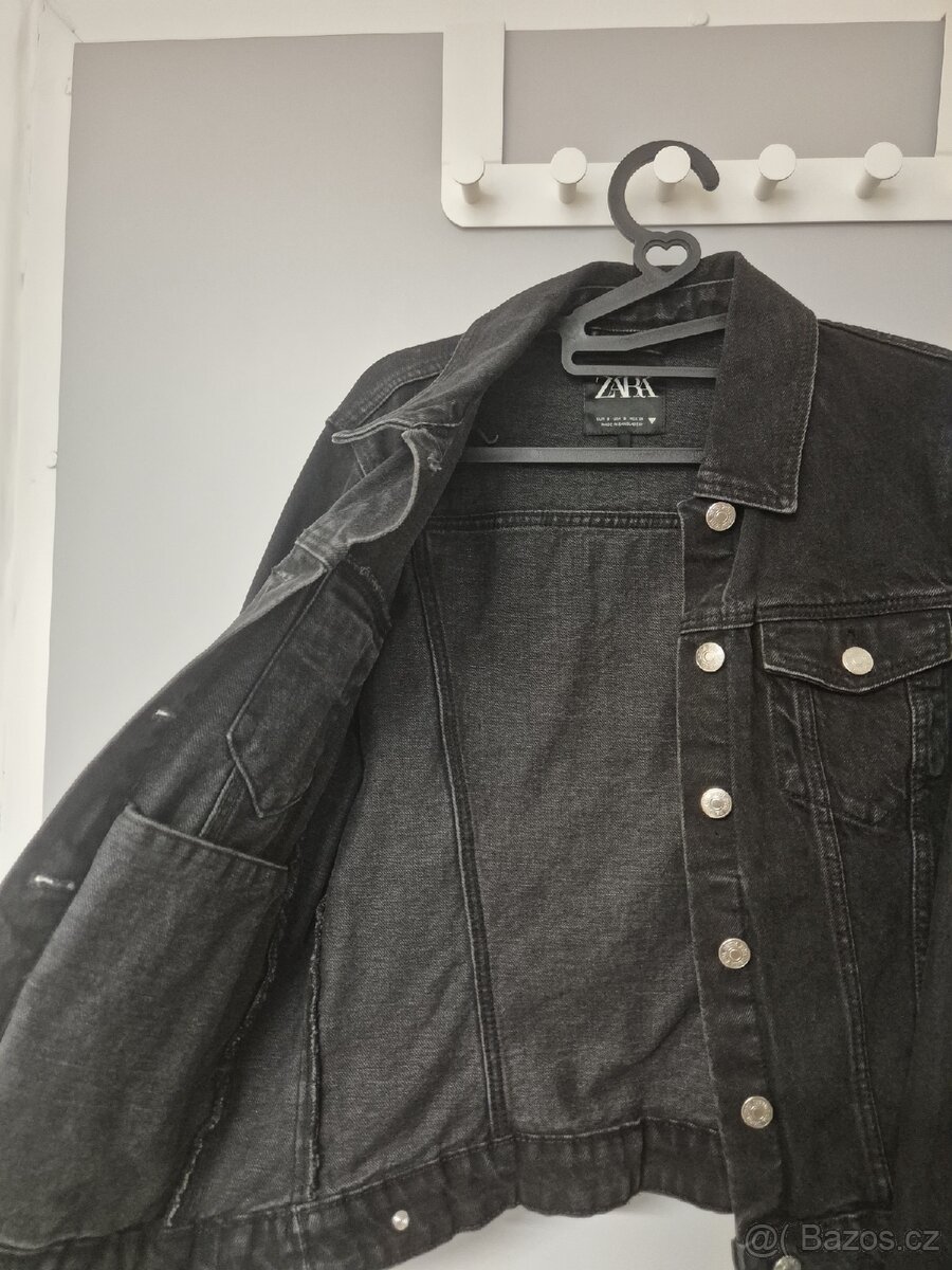 ZARA dámská černá denim bunda - 3
