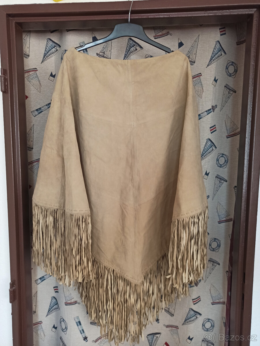 Dámské kožené pončo Ralph Lauren - 3