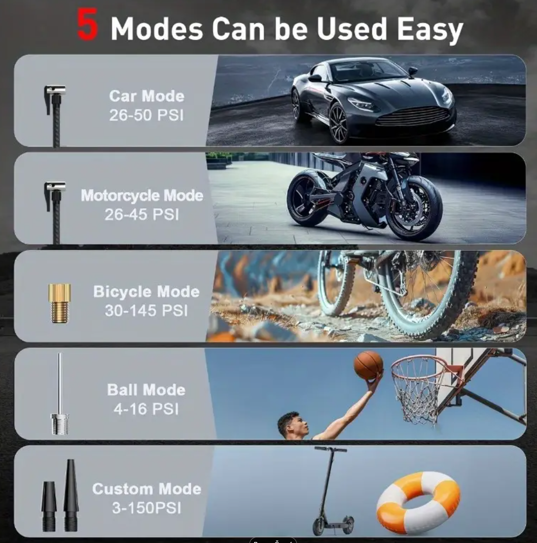 Vzduchový kompresor AKU 6000mAh - 3