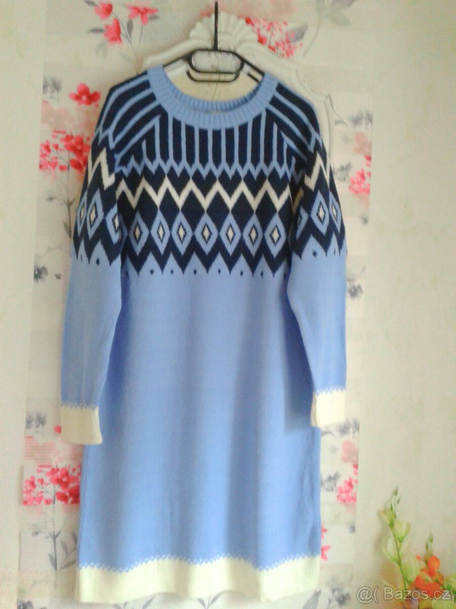 Teplé pletené šaty 44/46 - 3