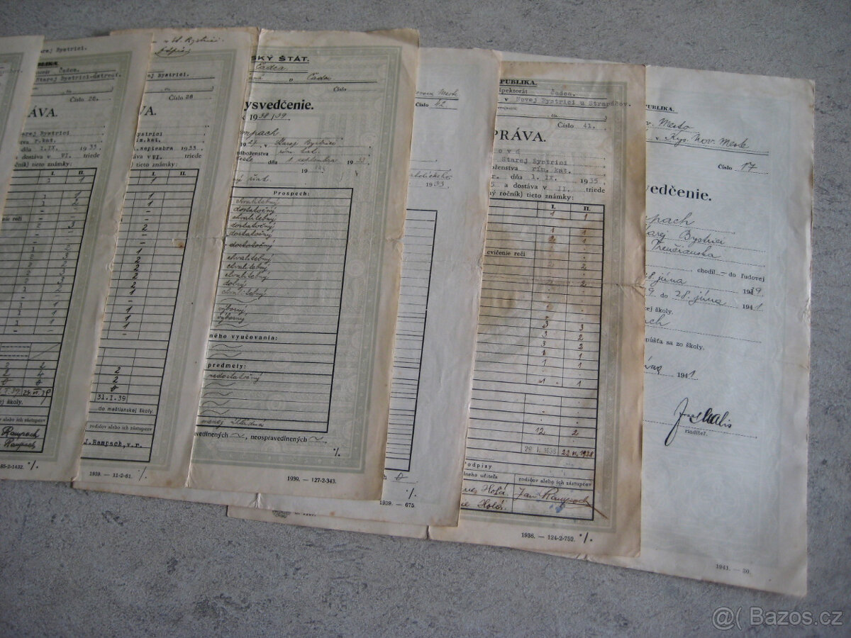 ♦️ STARÉ VYSVĚDČENÍ ♦️ - 3