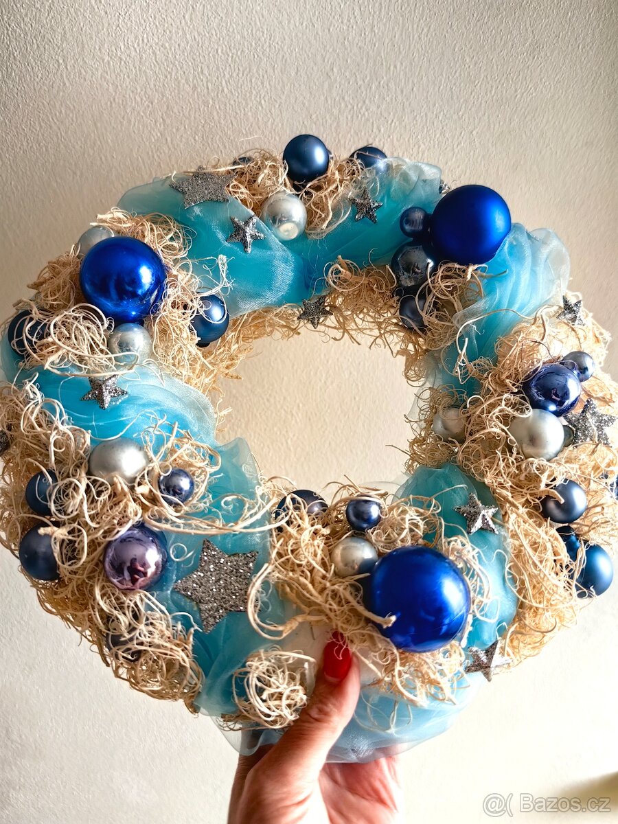 Vánoční věnec na dveře 30 cm - 3