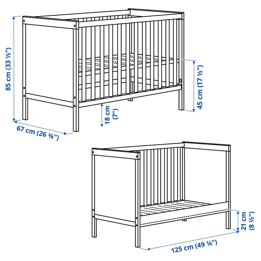 Dětská postýlka sundvik IKEA 60x120 - 3