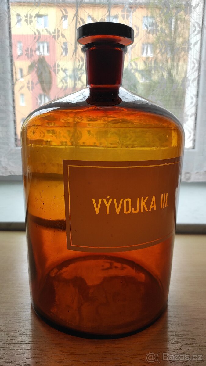 Skleněná lahev, zabroušené hrdlo 6 litrů - 3