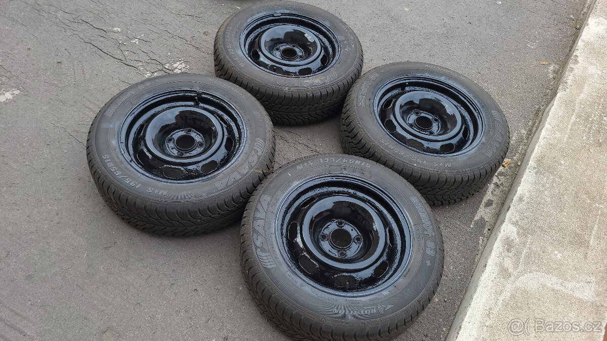 90% zimní kola 15" 4x108 Peugeot 307, Citroen C4 - 3