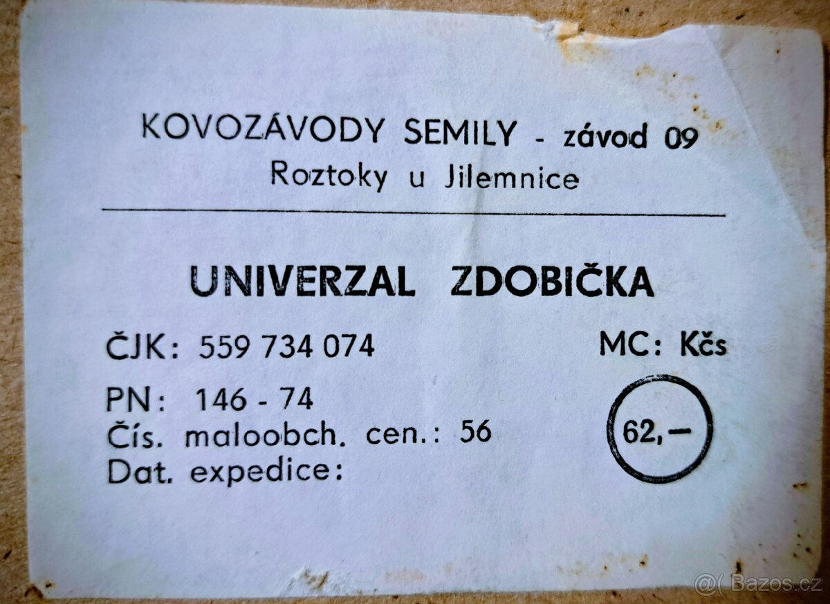 Zdobička Universal Kovozávody Semily - 3