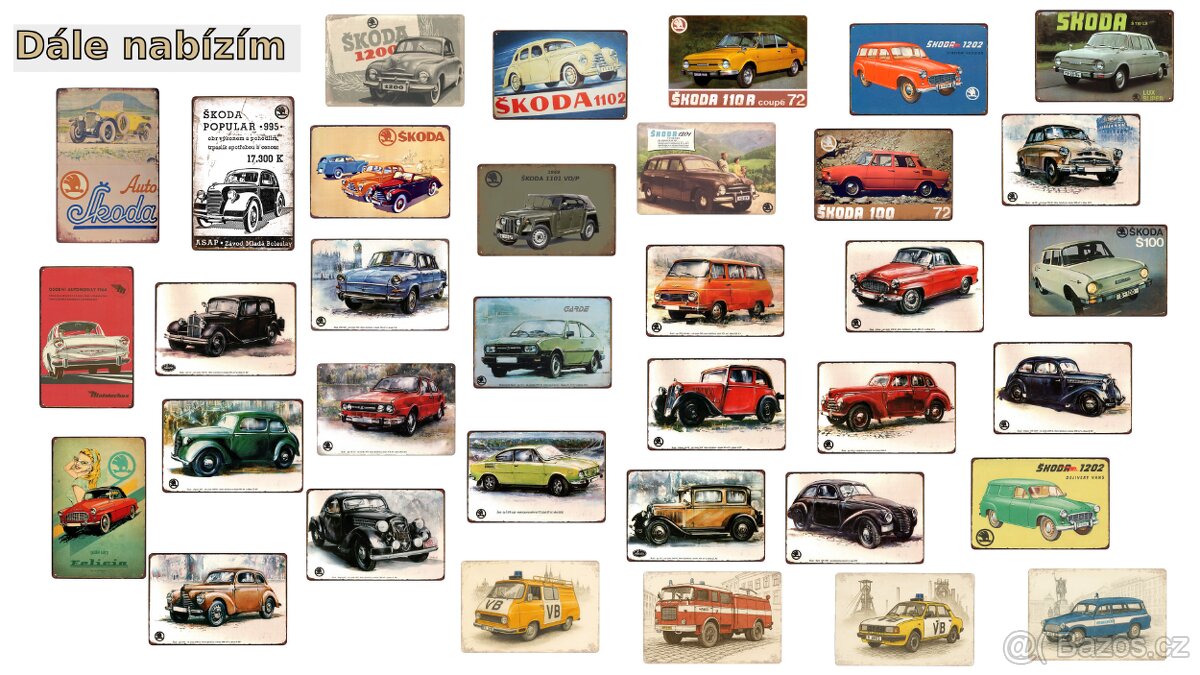 plechová cedule - Tatra 805 požární - 3