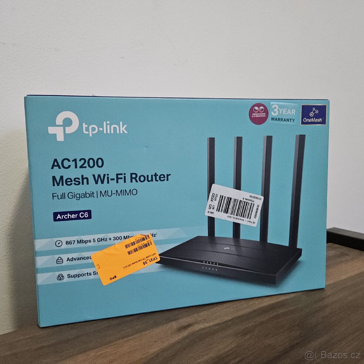 WiFi router 1gb TP-Link Archer 6, AC1200, nový - 3
