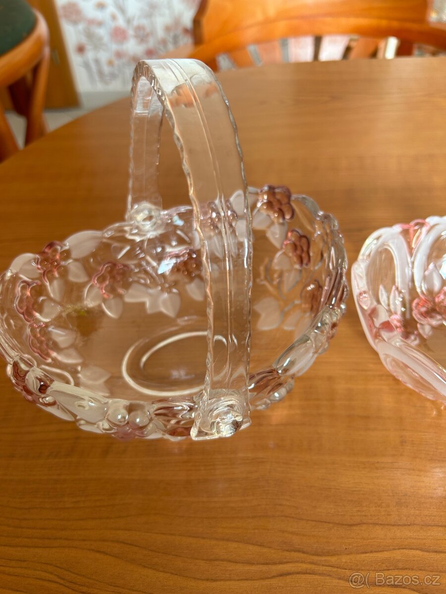 Skleněný košík a miska - 3