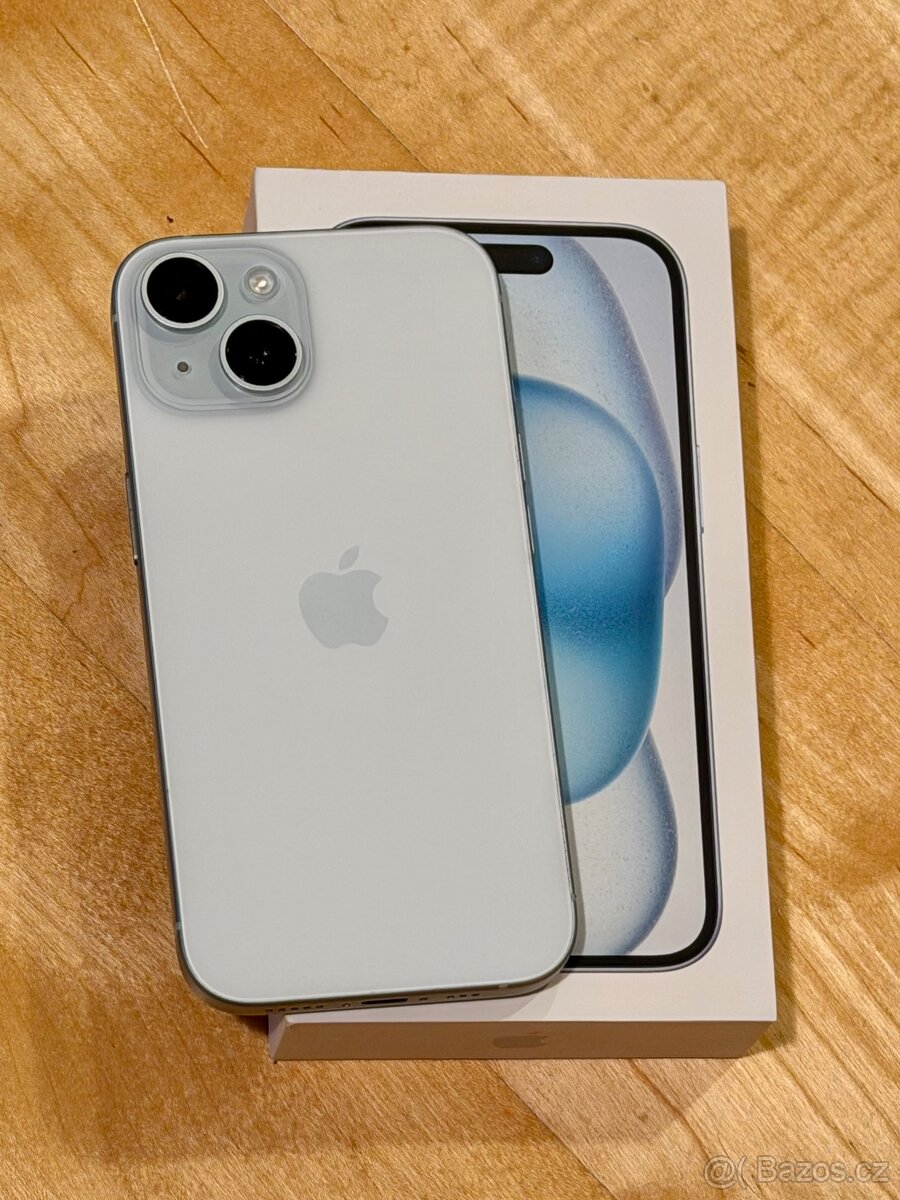 iPhone 15 Blue BATERIE 100% TOP - 3