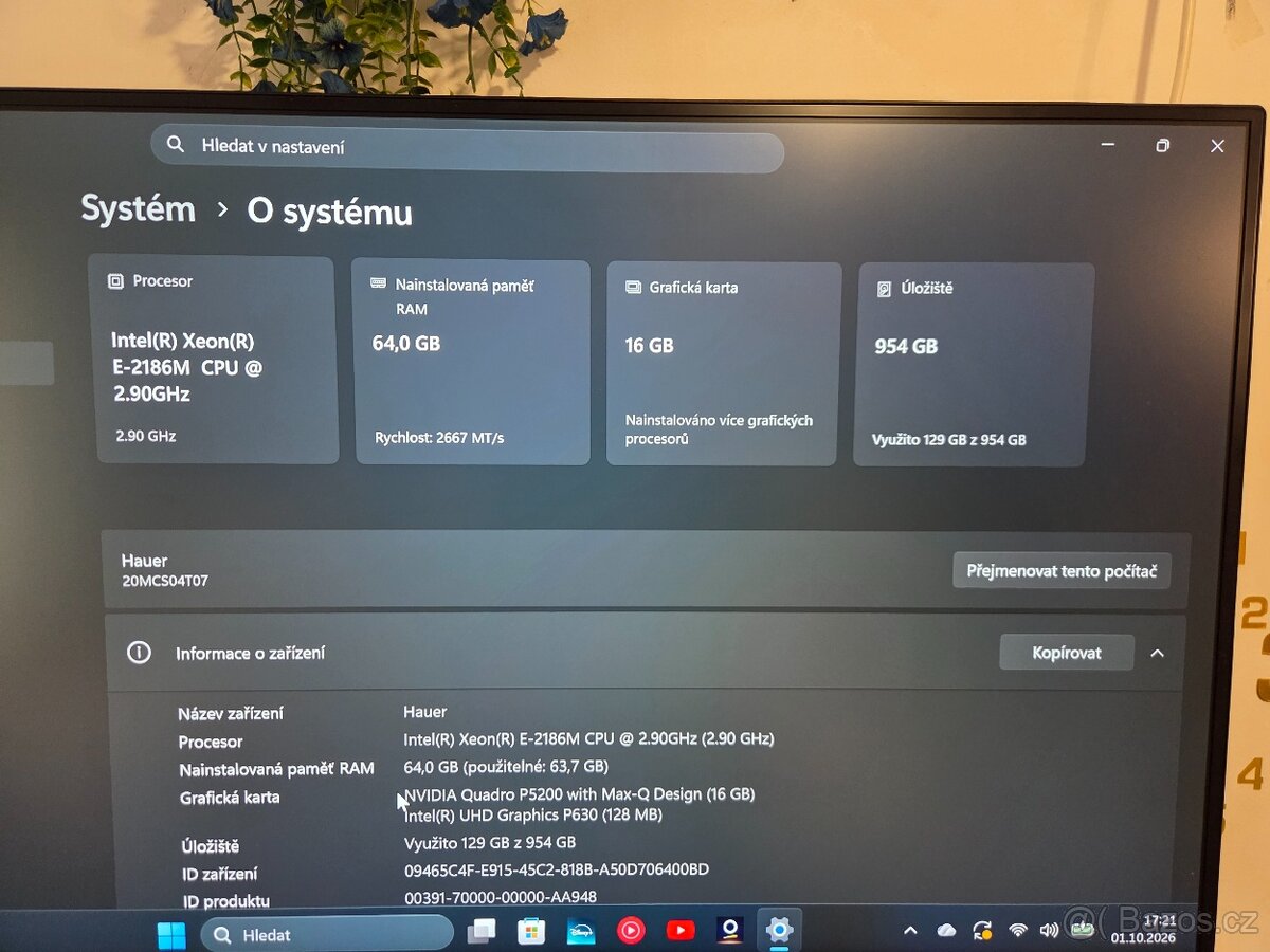 notebook Lenovo Thinkpad P72 - 3