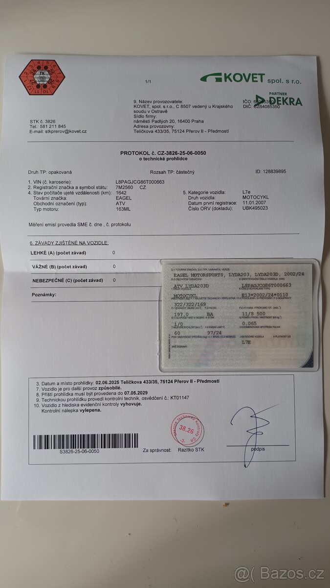 Lyda 203d s SPZ a TK do 5/2029
