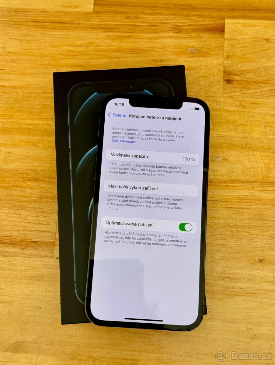 iPhone 12 Pro Max Pacific Blue BATERIE 100% TOP - 3