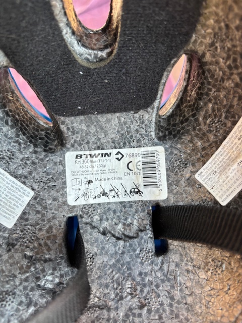 Cyklistická dětská helma BTWIN KH 300, modrá, S 47-53 cm - 3