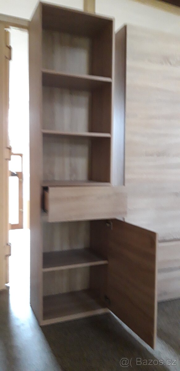 Dvě skříně s policemi - SONOMA OAK - 3