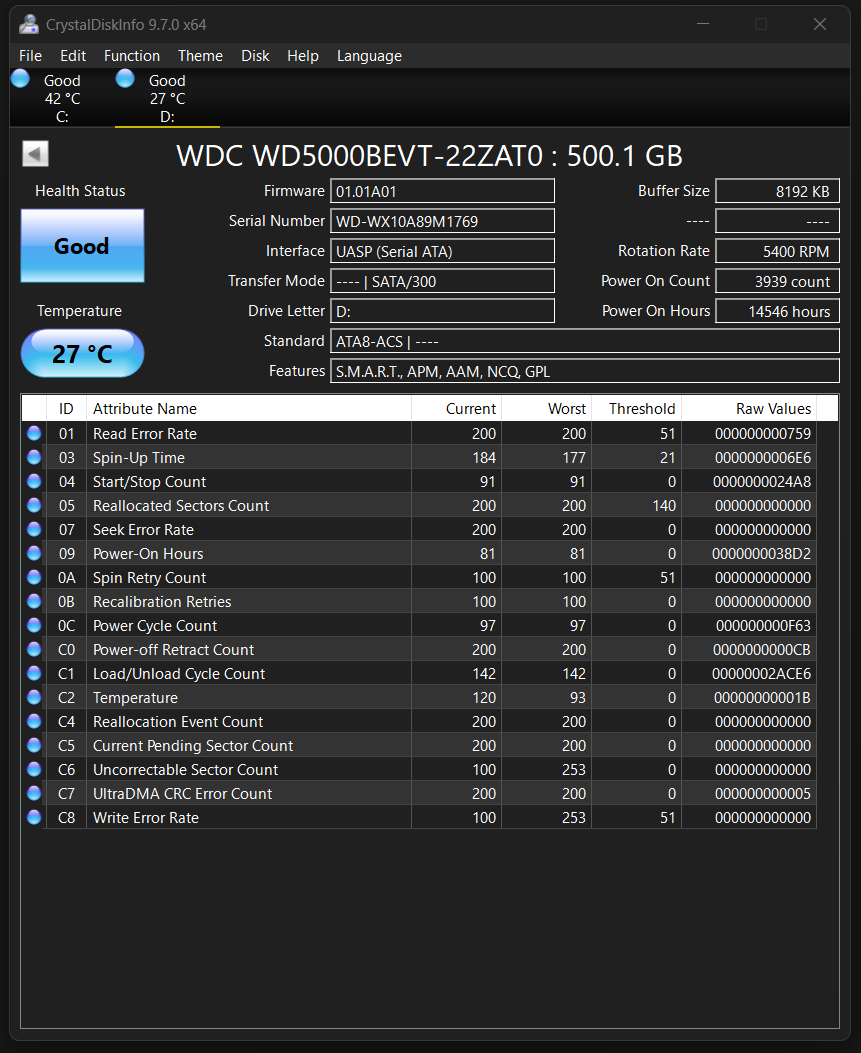 Pevný disk Western Digital 500 GB Scorpio Blue - 3
