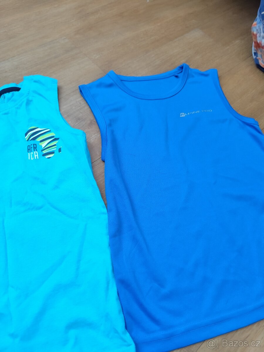 3x tílko tričko bez rukávů 128 - 3