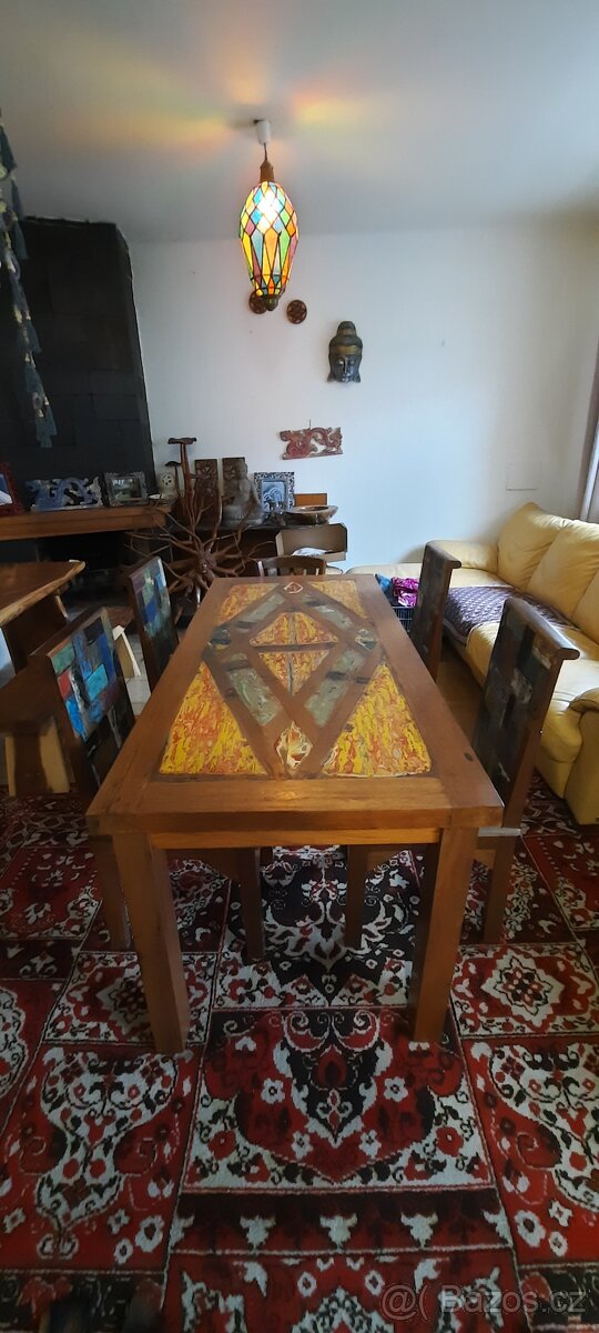 Teakový jídelní set - 3