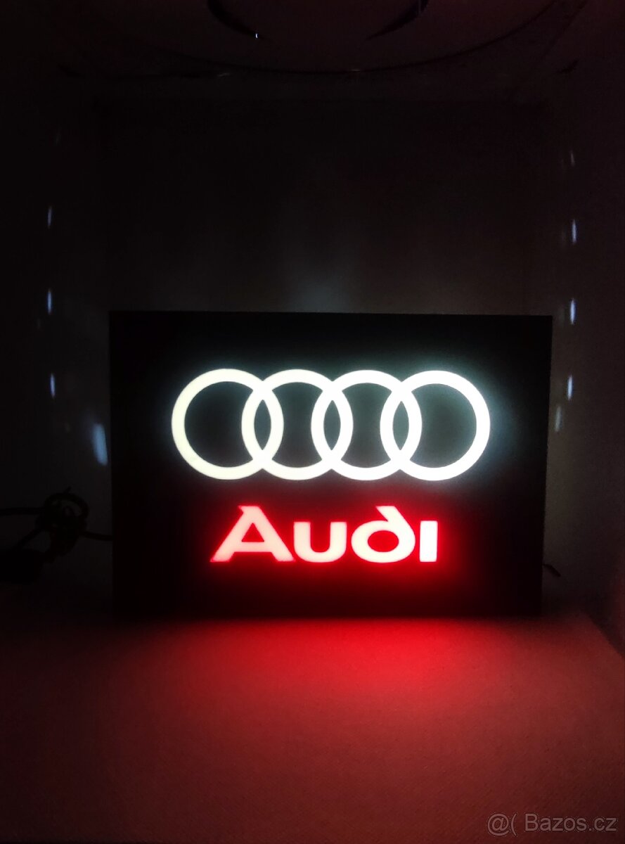 Prodám nový znak Audi s podsvětlením (led pásek) - 3