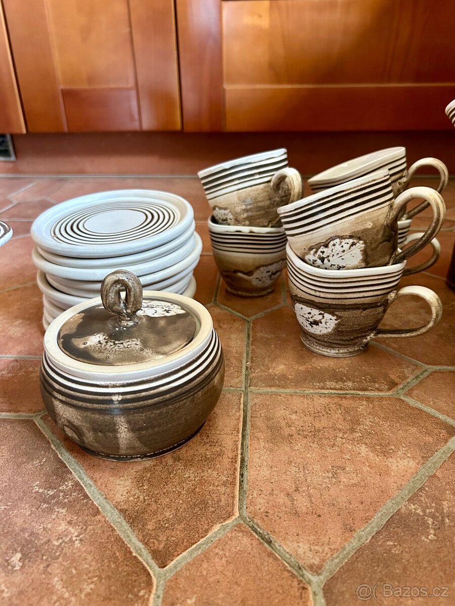 Sada keramického nádobí s listy - 3