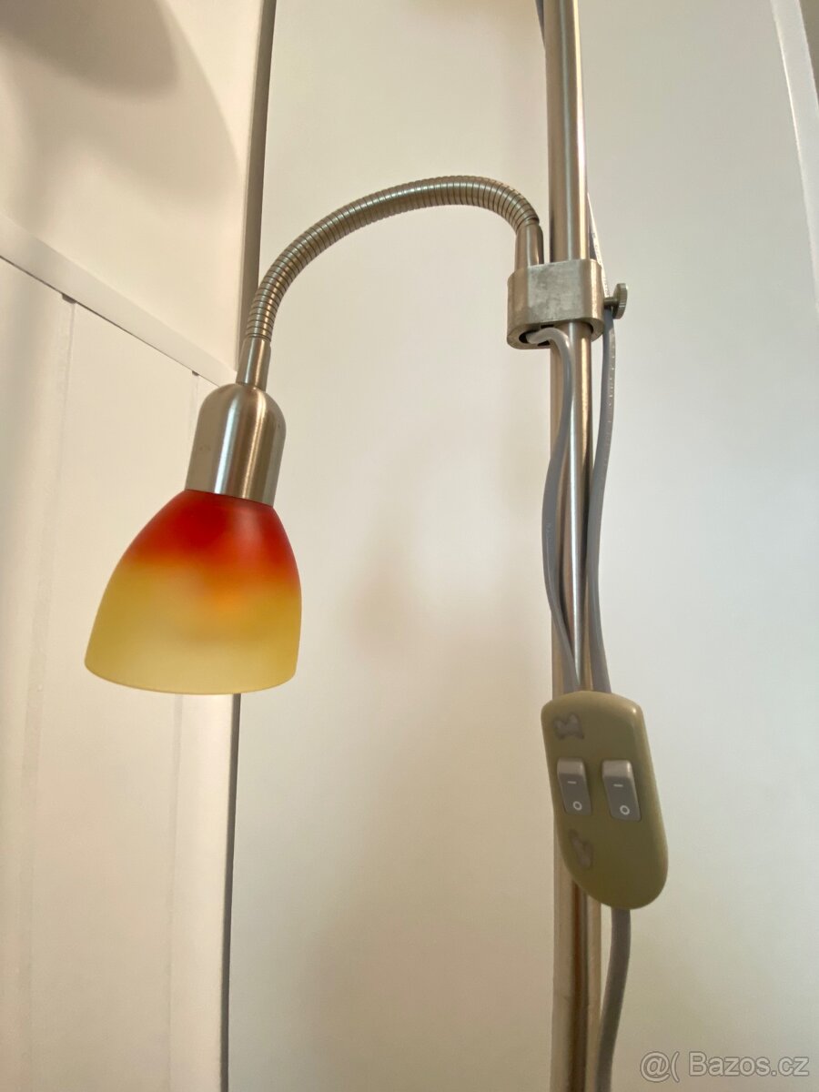 Stojací lampa sklo + kov - 3