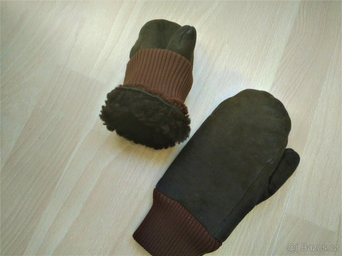 Dětské kožené rukavice + zimní set - 3