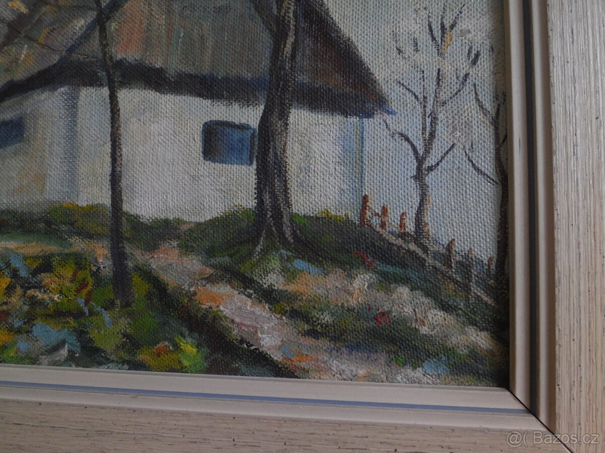 Stará chalupa Vysočiny, signováno - 3