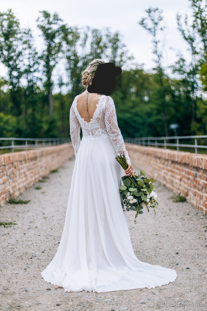 Svatební šaty Famosa champagne - 3