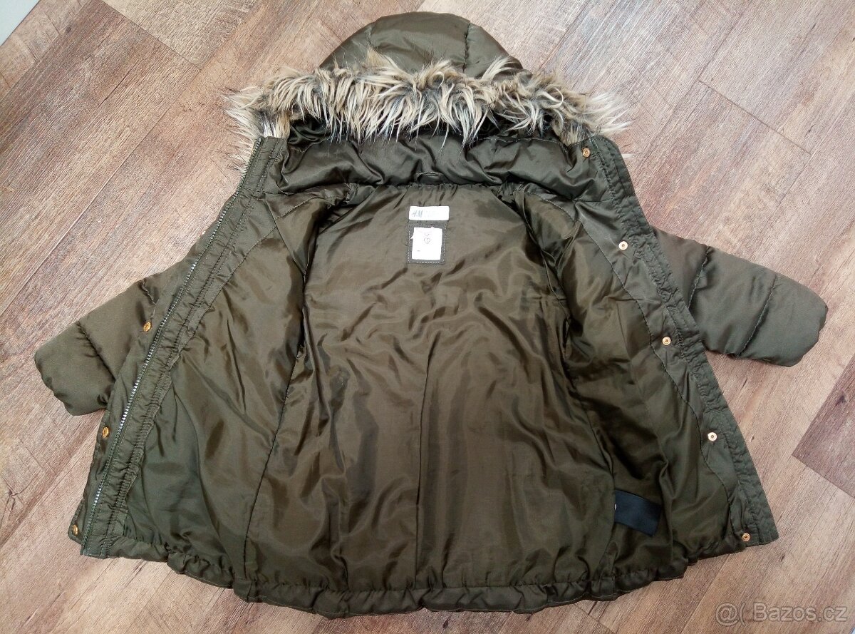 Dívčí zimní kabát zn. H&M vel. 110 - 3