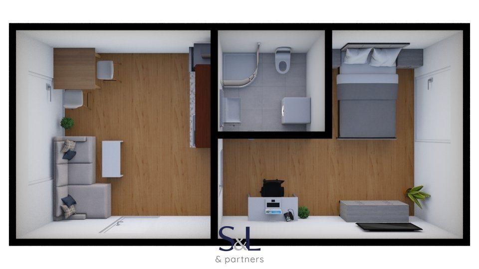 Nabízíme k pronájmu byt o dispozici 1+1 v Novém Boru, v ulic - 3