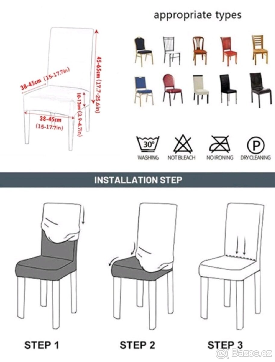Bavlněný běhoun na stůl+šest napínacích potahů na židle - 3