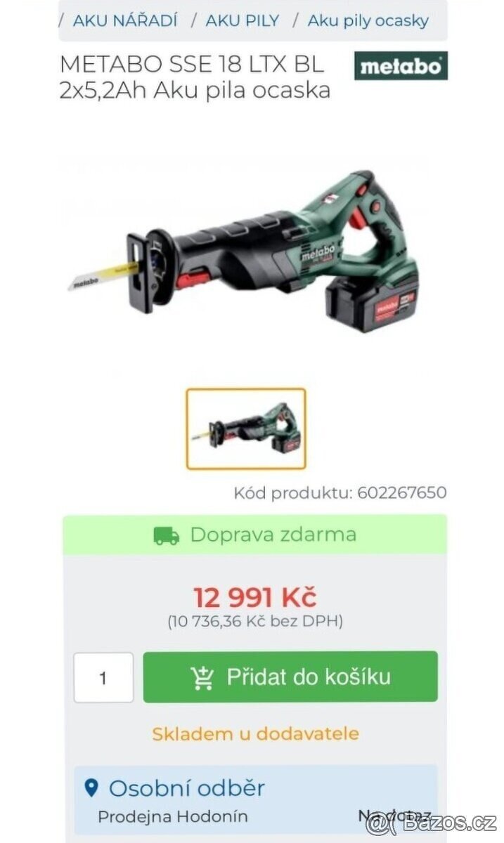 Aku pila METABO SSE 18 LTX BL - 3