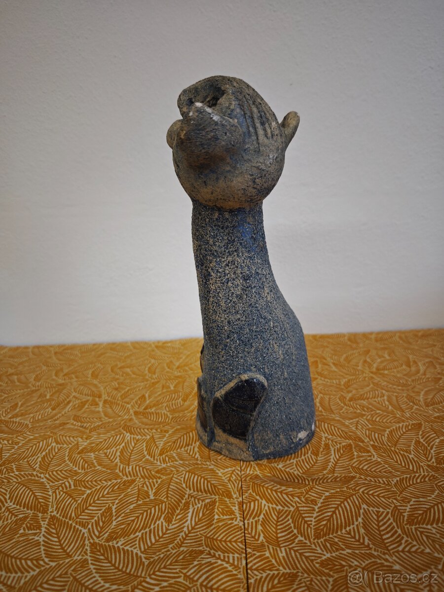 Soška kočky - keramická - 3