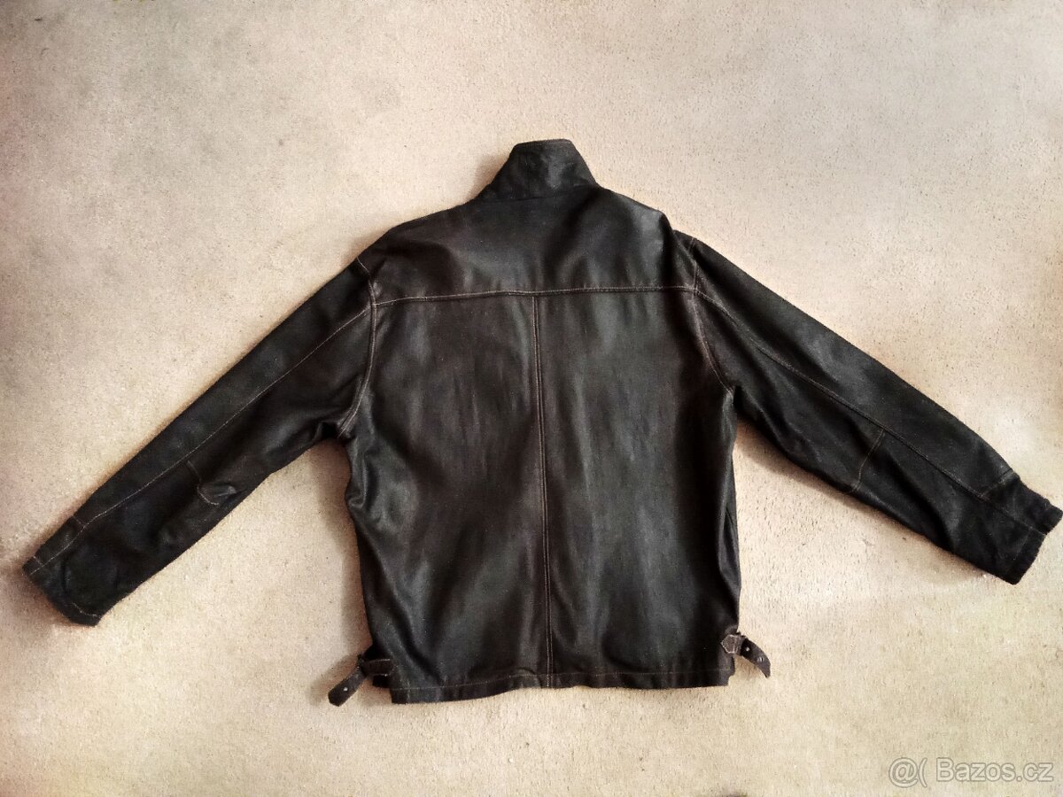 KOŽENÁ BUNDA PÁNSKÁ KOCMAN, VEL.54, PRAVÁ KŮŽE, VYČIŠTĚNÁ - 3
