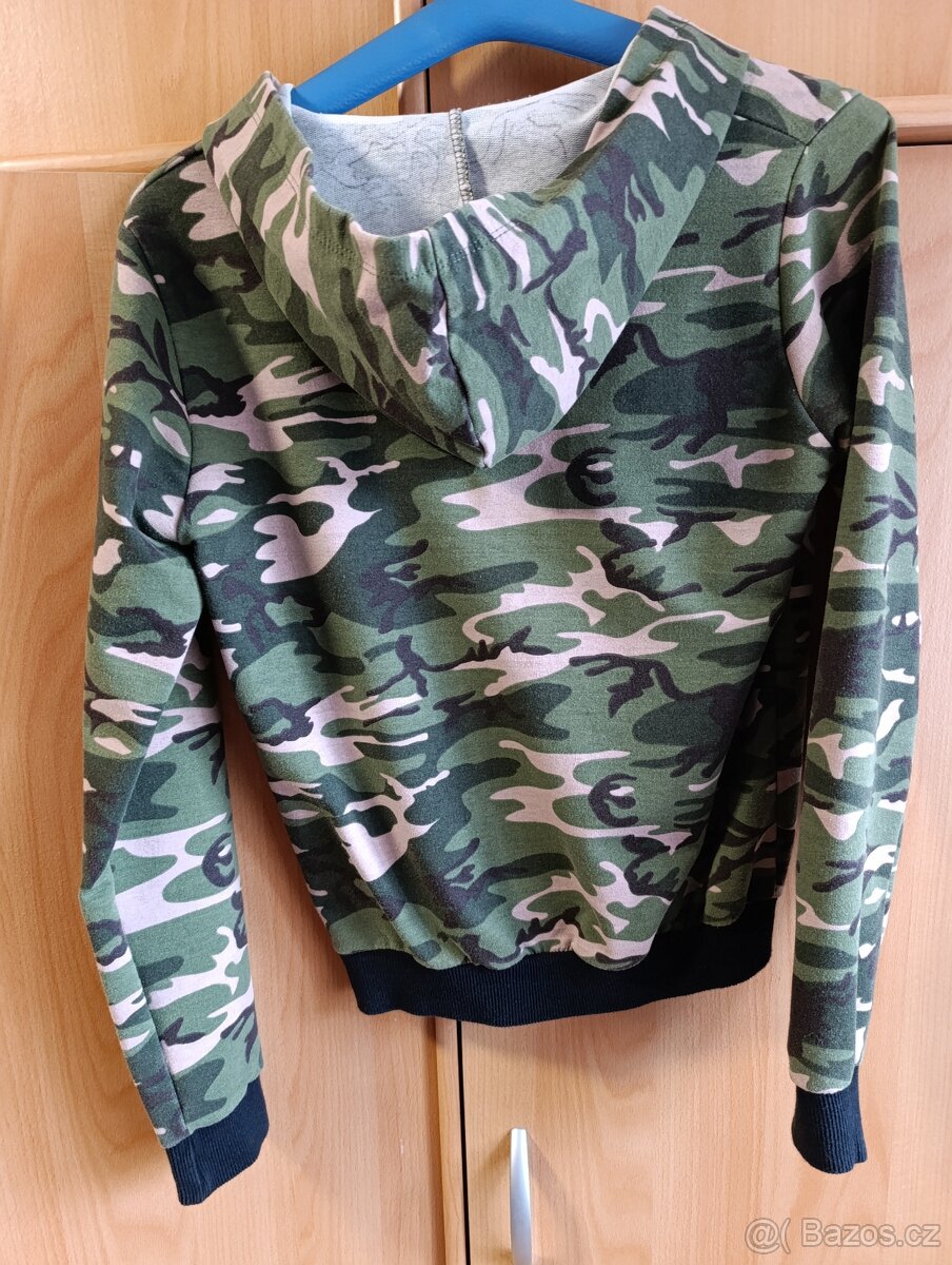 Maskáčová army mikina s kapucí - 3