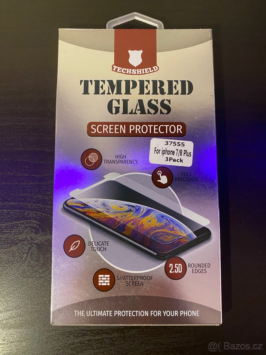 Tvrzená skla pro Apple iPhone 7 Plus/8 Plus - 3 ks (NOVÉ) - 3