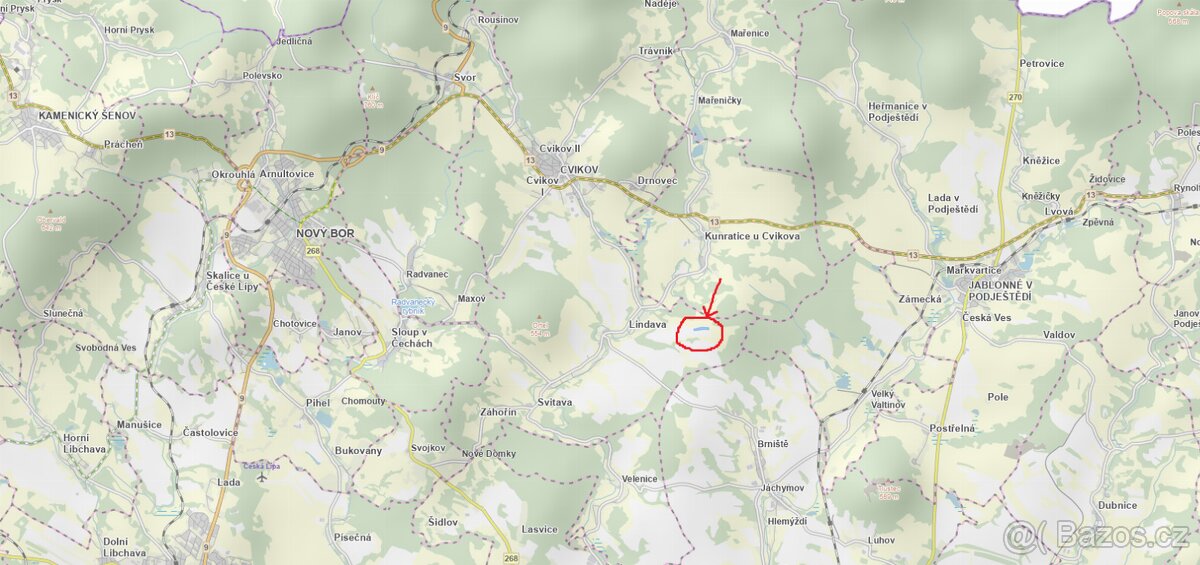 Prodám pozemek v k. ú. Lindava - 3