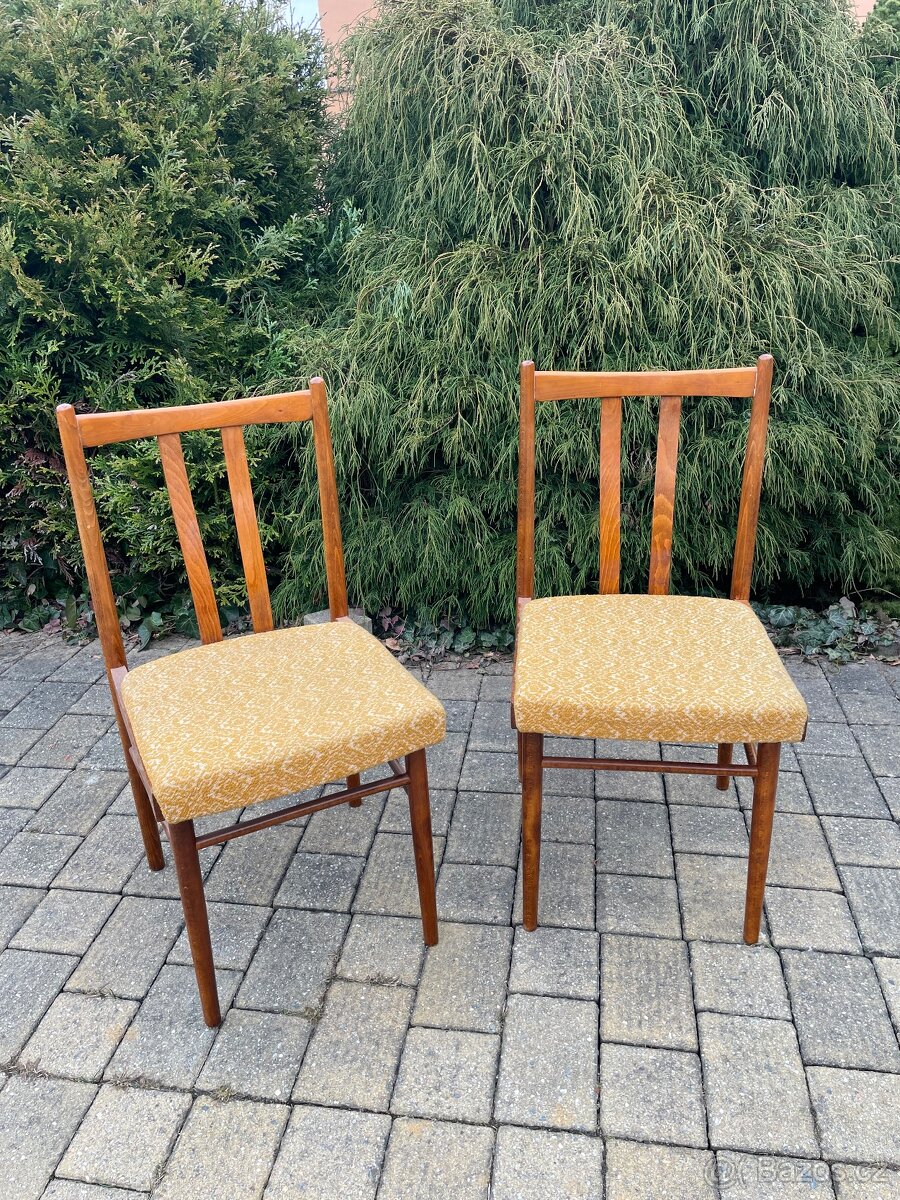 4 kusy vintage židle - 3