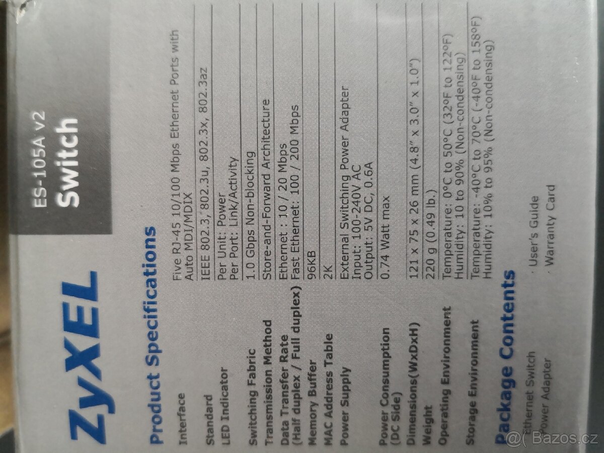 Síťový switch ZyXEL - 3