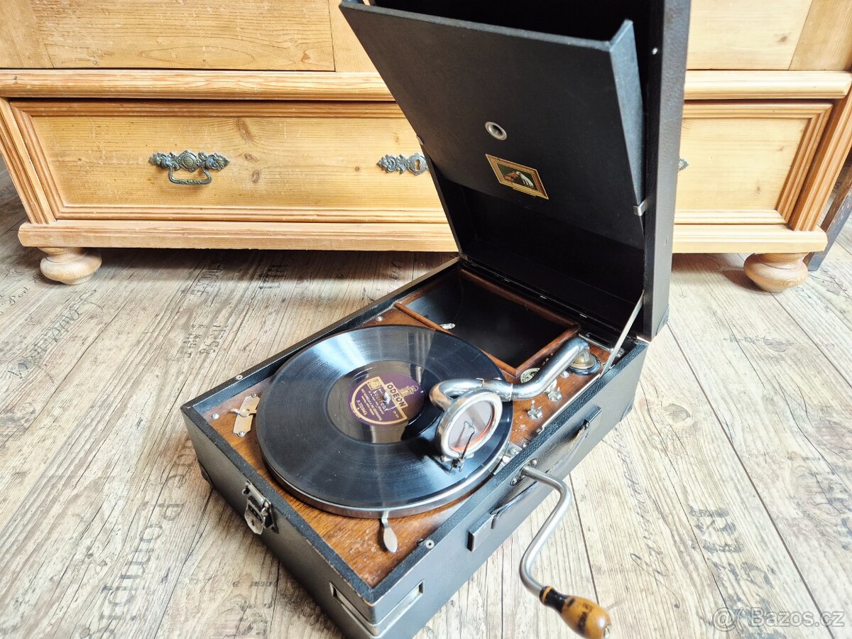 Starožitný gramofon His Master's Voice, model 101, 1925-27 - 3