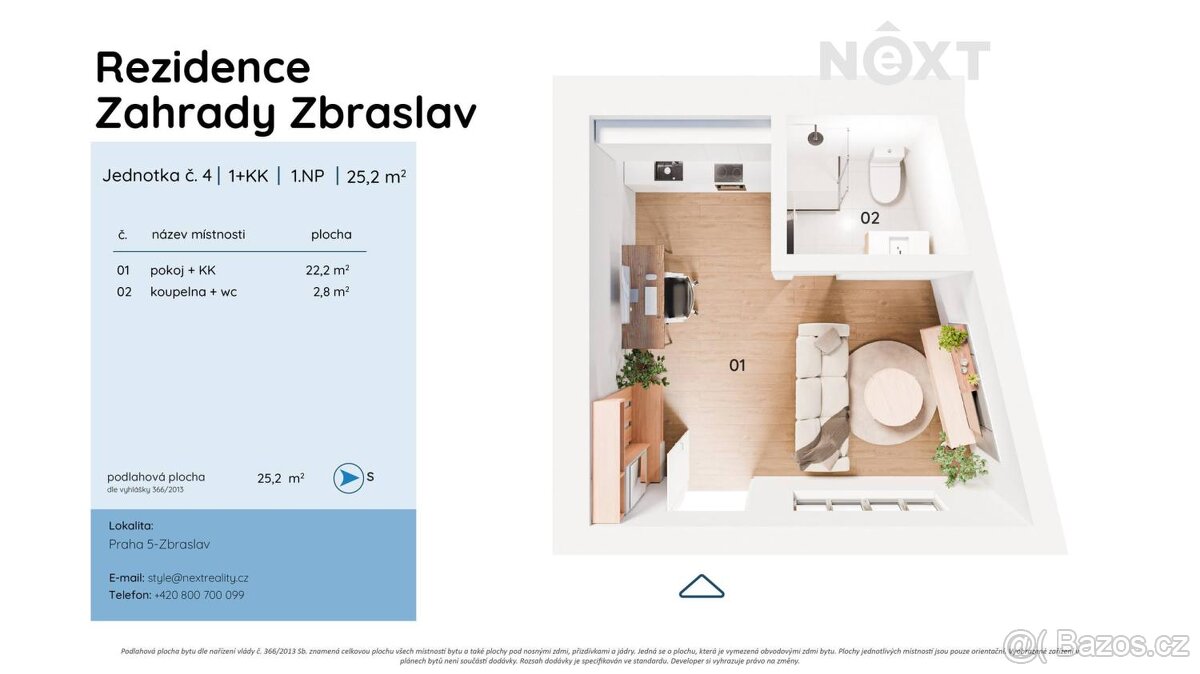 Prodej byt 1+kk, 25㎡ - 3