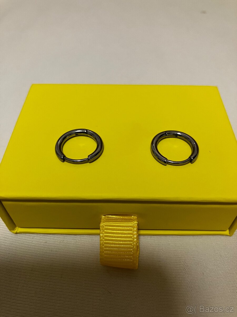 NOVÉ náušnice kruhy z titanu a chirurgické oceli - 4 ks - 3