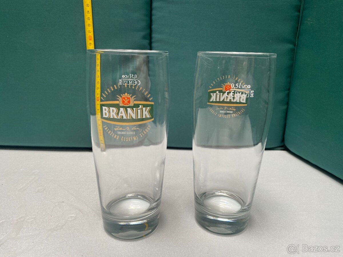 Půllitr BRANÍK – pivní sklenice / 41 kusů Zlevněno - 3