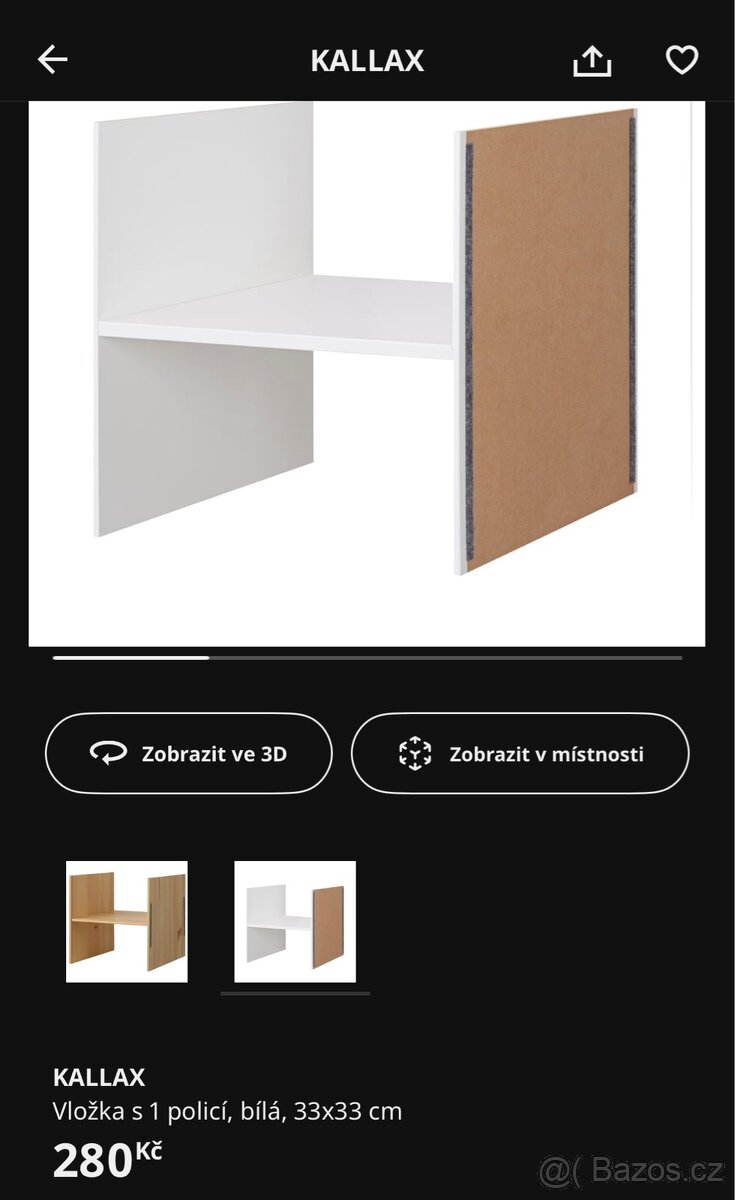 Kallax knihovna + 2x polička - 3