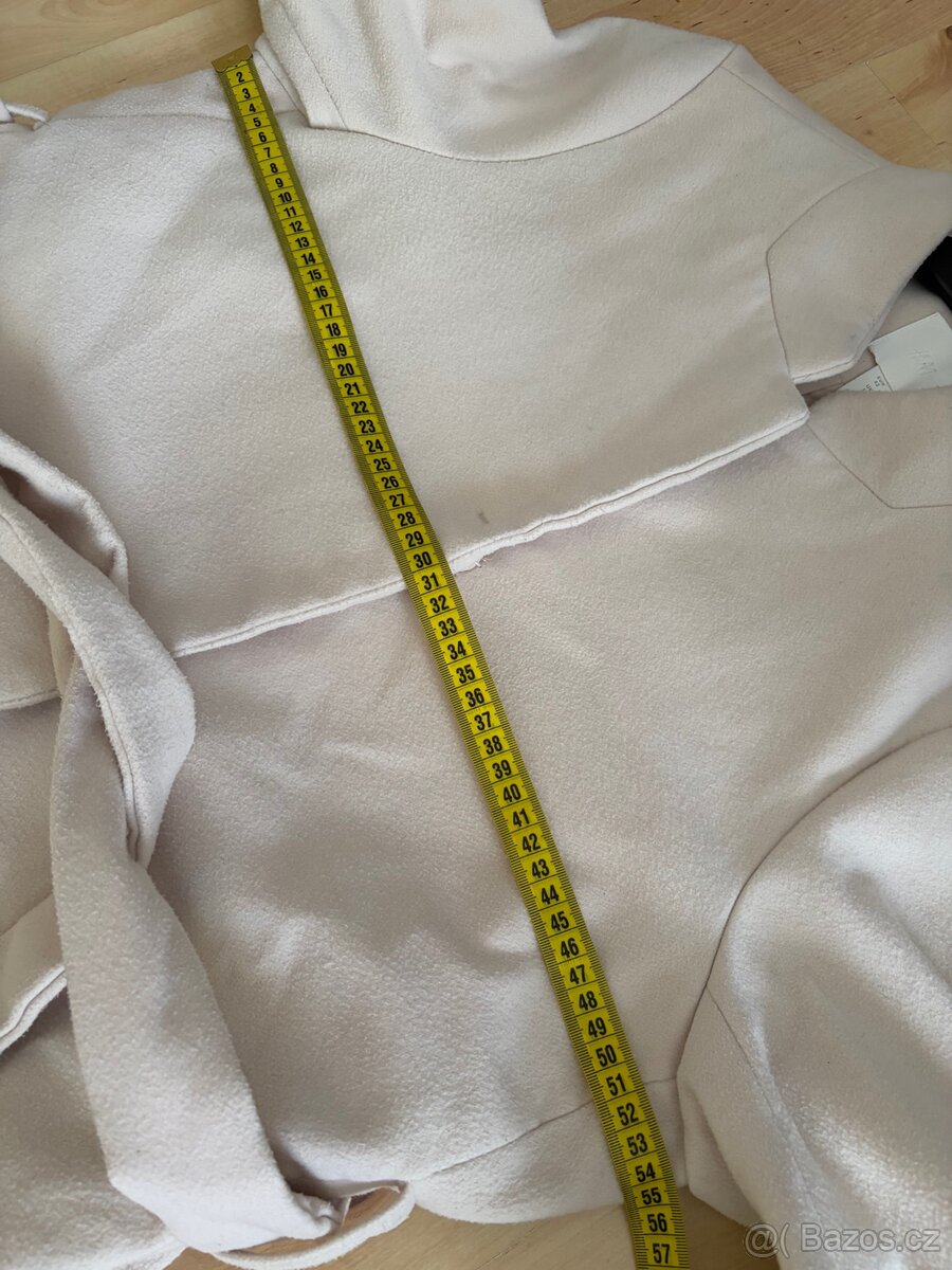 Kabát krémový s páskem H&M 42 - 3