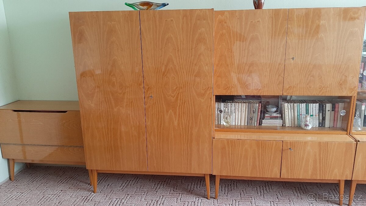 Retro starožitný nábytek - obývací stěna - 3