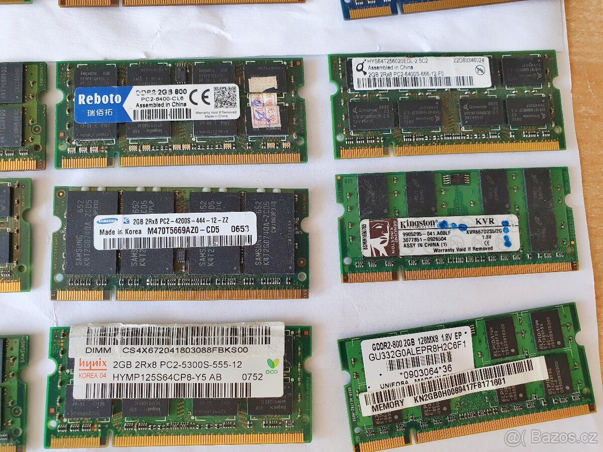 Funkční paměti 2gb ddr2 do Notebooku. Pár : 300kč - 3