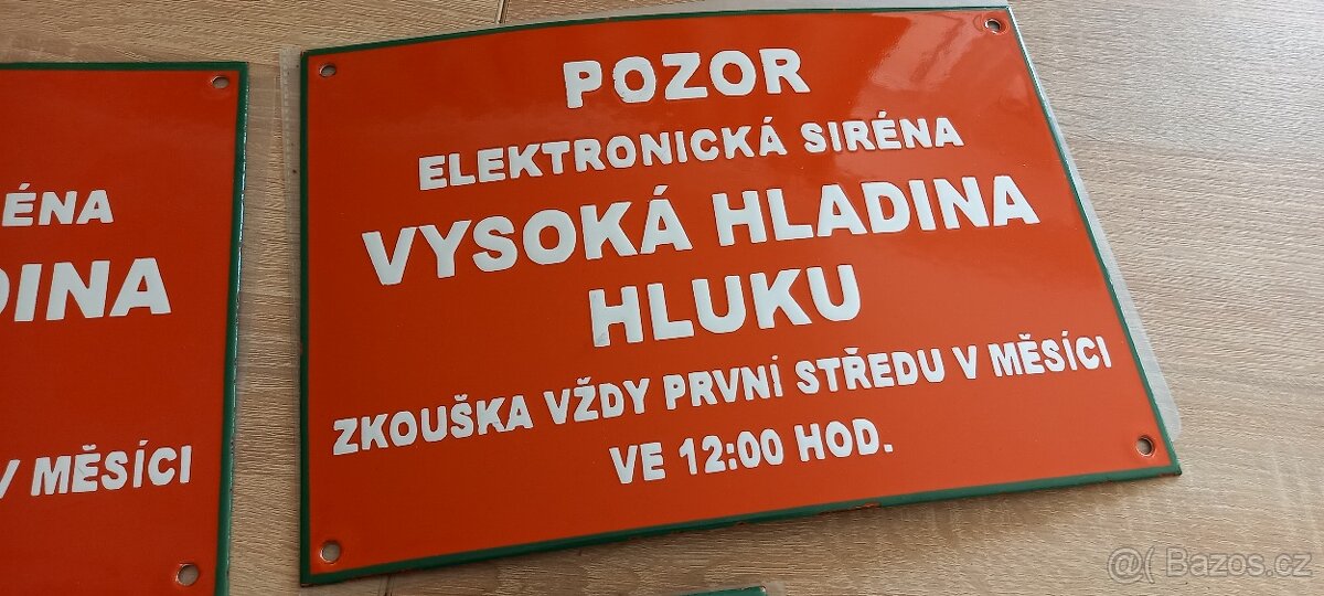 Smaltovaná cedule stará starožitná - 3