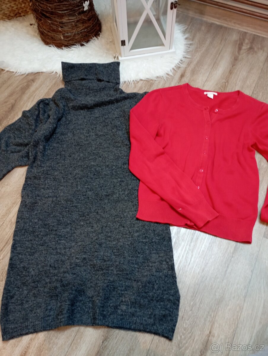 Pletené šaty+svetr - 3