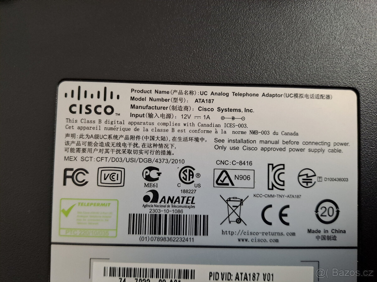Cisco ATA 187 - Analogový telefonní adaptér - 3